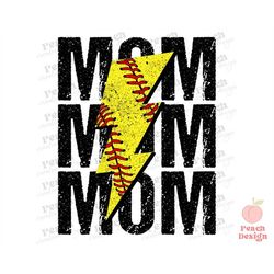 softball mom png, sports mama png, softball mama png, mama shirts, softball png, distressed lightning bolt mom png, gift