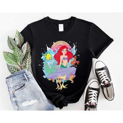 Disney The Little Mermaid Ariel Splash T-Shirt, Ariel Princess Shirt, Disneyland Vacation Shirt, Unisex Adult T-shirt Ki
