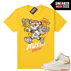 maison chateau rogue 2s to match sneaker match tees gold 'hustle bear'