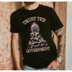 trust the government skull native american vintage t-shirt, native american indian, crewneck t-shirt