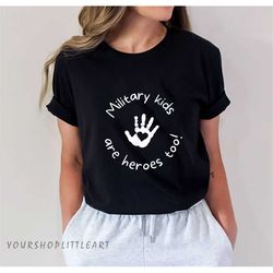 purple up for military kids t-shirt, military kids are heroes too purple up military child month t-shirt