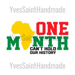 one month cant hold our history sublimation svg, 19th juneteenth svg, juneteenth day svg, jubilee day svg, black indepen