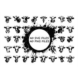 COW SVG, COW clipart, Cow head svg file for Cricut, Farm Life svg, Heifer Svg Cut File