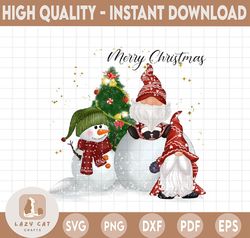 merry christmas santa gnomes png, gnome png, christmas sublimation download, ready to print, scandinavian gnomes