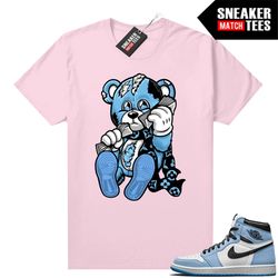 university blue 1s shirts to match sneaker match tees pink 'money bear'