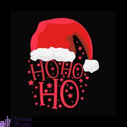 ho ho ho and santa hat svg, christmas svg, ho ho ho svg, santa hat svg