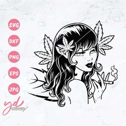 weed fairy svg | cannabis fairy smoking svg | weed shirt | smoking weed joint svg | 420 svg | fairy svg | marijuana fair