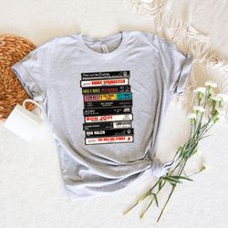 cassette tape tshirt, band sweatshirt,retro cassette tape graphic tee,80s rock graphic shirt,vintage