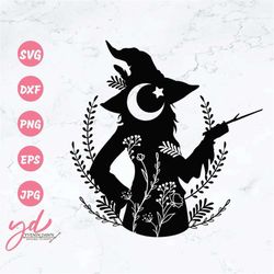 witch svg | halloween witch svg | halloween svg | witch clipart | wiccan | witchy png | witch lover | witch silhouette s