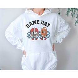 football game day sweatshirt, t-mom hoodie, football shirt for women, sports mom shirt, christmas gift, family footbal s