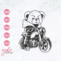 cute bear rider svg png | bear biker svg | cute teddy bear svg | gangster bear svg | cool bear svg | gangster bear ridin