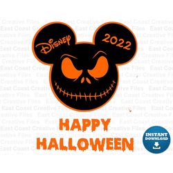 mickey head jack skellington svg, mickey's not so scary halloween svg, halloween svg for silhouette, cricut cut files, s