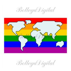 pride world map lgbt design svg, lgbt svg, rainbow svg, pride world map, gay svg, lesbian svg, love is love svg, boy lov