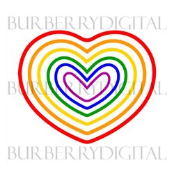pride rainbow heart svg, lgbt svg, rainbow svg, heart rainbow svg, gay svg, lesbian svg, love is love svg, boy love, gay