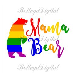 mama bear rainbow svg, lgbt svg, rainbow svg, mama bear svg, gay svg, lesbian svg, mama bear lgbt, pride bear svg, love