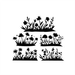 flower bed flower bed - svg download file - plotter file - flower bed