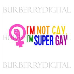 i am not gay i am super gay svg, lgbt svg, rainbow svg, super gay svg, gay svg, lesbian svg, love is love svg, boy love,