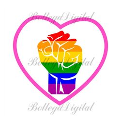 gay pride raised fist svg, lgbt svg, rainbow svg, gay svg, gay fist hand pride symbol svg, fist svg, rainbow fist svg, g