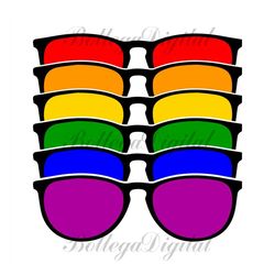 rainbow sunglasses svg, lgbt svg, rainbow svg, gay svg, rainbow sunglasses clipart svg, lgbt sunglasses, lesbian svg, lo