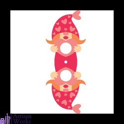 gnome girl lollipop holder svg, valentine svg, gnome svg,lollipop svg, cute svg