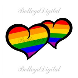 rainbow heart svg, lgbt svg, rainbow svg, gay svg, lesbian svg, love is love svg, gay png, heart svg, lgbt heart svg, he