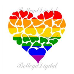 rainbow heart design svg, lgbt svg, rainbow svg, gay svg, lesbian svg, love is love svg, gay png, heart svg, lgbt heart