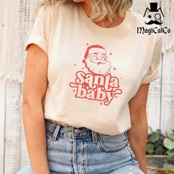 retro santa baby christmas shirts, christmas shirts for women, christmas vacation | christmas gift | holiday gift | funn