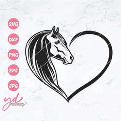 Horse Svg Png | Heart Horse Svg | Horse Head Svg | I Love Horses Svg | Beautiful Horse Svg | Equestrian Svg | Love Horse