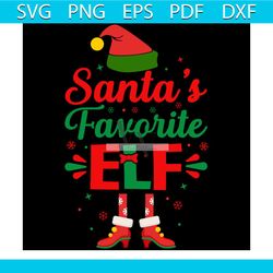 santa's favorite elf svg, christmas svg, holly svg, elf svg, christmas gift svg, christmas hat svg