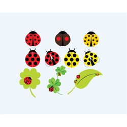 ladybug svg files, ladybug svg files for cricut, ladybug clipart, ladybug on leaf svg files