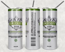 smirnoff ice green apple tumbler wrap design - png sublimation printing design - 20oz tumbler designs.