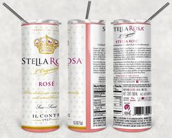 stella rosa rose tumbler wrap design - png sublimation printing design - 20oz tumbler designs.