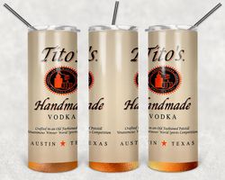 titos vodka tumbler wrap design - png sublimation printing design - 20oz tumbler designs.