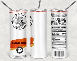 whiteclaw tangerine tumbler wrap design - png sublimation printing design - 20oz tumbler designs.