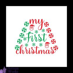 my first christmas candy svg, christmas svg, first christmas svg