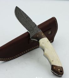 damascus skinner knife  custom  hand made  damascus  steel hunting knife