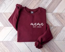 custom mama est shirt, mama shirt, mom shirt, mommy shirt, m