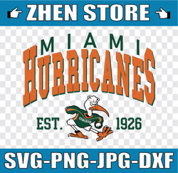 vintage 90's miami hurricanes svg, miami svg, vintage style university of miami png svg dxf ncaa svg, ncaa sport svg, di