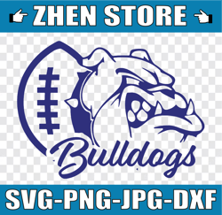 bulldogs dad & mom football iron-on graphic svg, blue or white bulldog football htv png svg dxf ncaa svg, ncaa sport svg