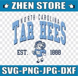 vintage 90's north carolina tar heels svg, north carolina svg, vintage style university of north carolina png svg dxf nc