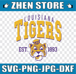 vintage 90's louisiana tigers svg, louisiana svg, vintage style university of louisiana png svg dxf ncaa svg, ncaa sport