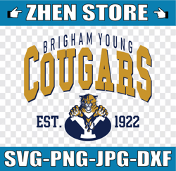 vintage 90's brigham young cougars svg, brigham svg, vintage style university of brigham png svg dxf ncaa svg, ncaa spor