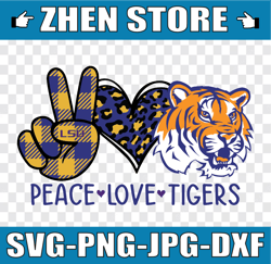 peace love tiger logo png, sport png, football png, ncaa png, ncaa teams png, tiger football png