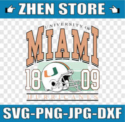 miami est. 1890 university logo png - png svg dxf ncaa svg, ncaa sport svg, digital download