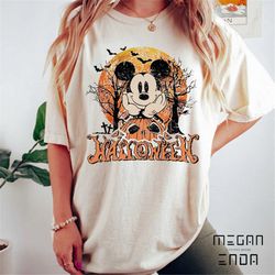 Vintage Disney Mickey and Friends Halloween Comfort Colors Shirt, Disney Halloween Shirt, WDW Magic Kingdom Shirt, Hallo
