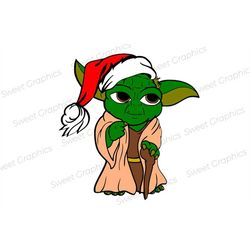 yoda santa hat svg