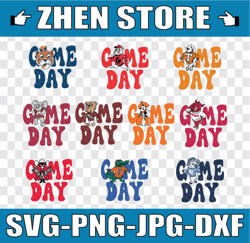 game day bundle, cute football svg, scalloped football bundle, ncaa sport svg, ncaa svg, digital download, instant downl