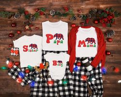 family bear, buffalo plaid bear, family matching, most likel