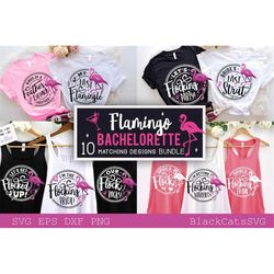 flamingo bachelorette svg bundle flamingo wedding party svg  flamingo svg, flamingo party svg, flamingo pink sublimation