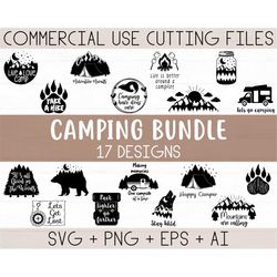 camping svg, camping svg bundle, happy camper svg, camper life svg, camping clipart, hiking svg, adventure svg, camping